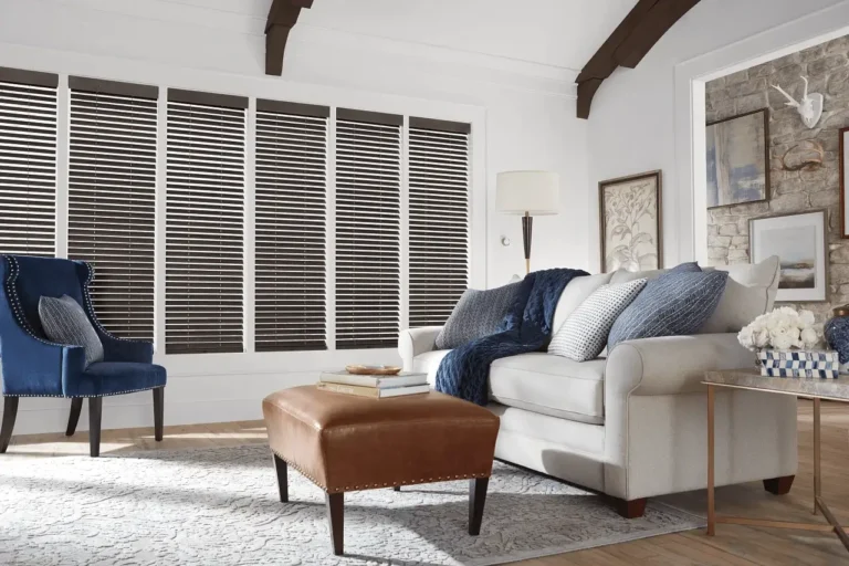 Graber Wood Blinds in Living Room