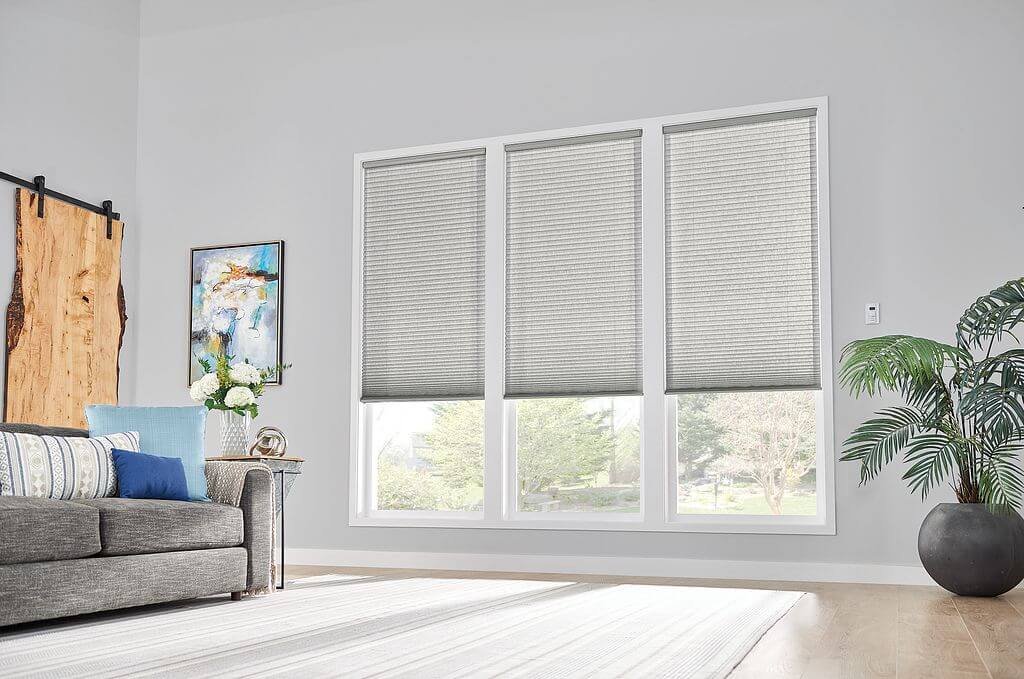 Graber Cellular Shades in Living Room