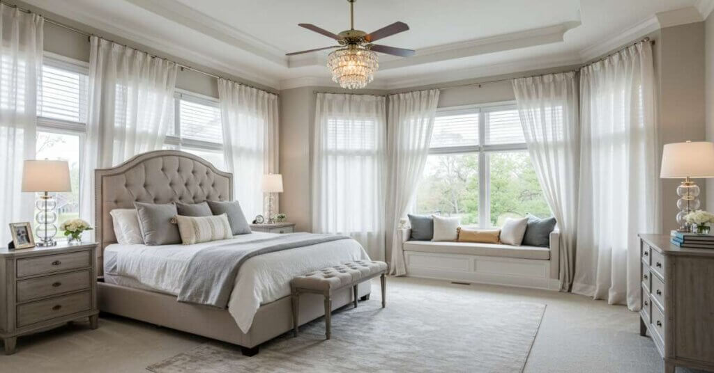 A truly restful bedroom starts with the right window treatments for bedrooms. The right choice not only elevates your home décor but also plays a major role in creating a peaceful retreat. From light control and privacy to temperature regulation and noise reduction, bedroom window treatments play a crucial role in creating a well-designed sleep environment.