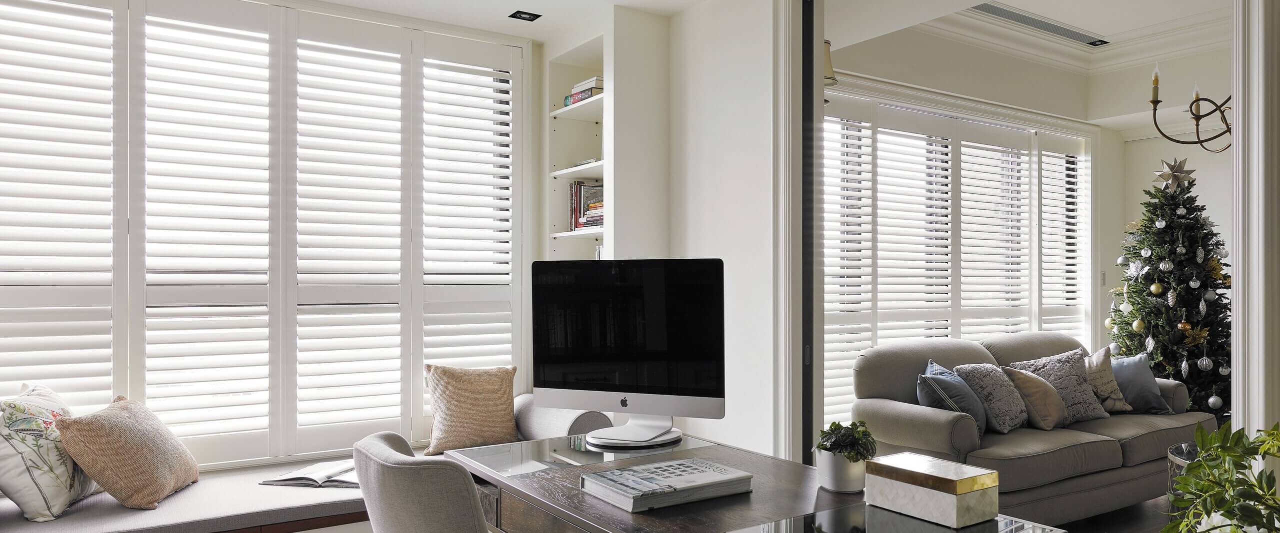 Normandy Shutters in a Home Office