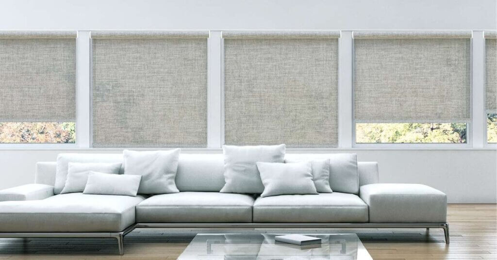 shades in a living room