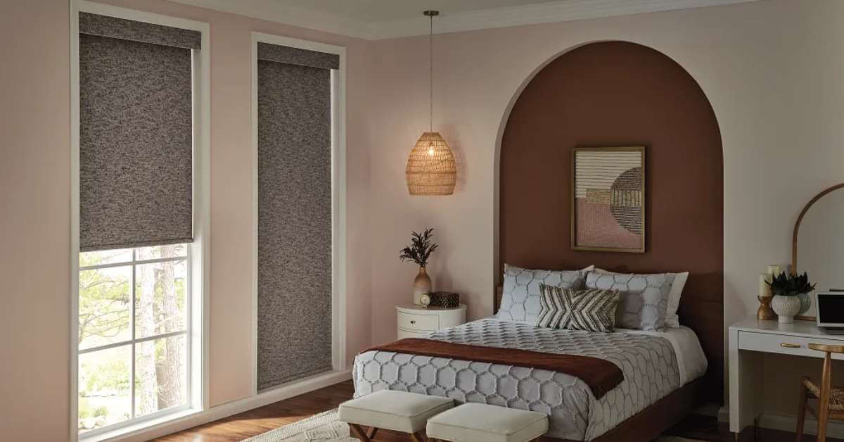 Graber Blackout Roller Shades Bedroom